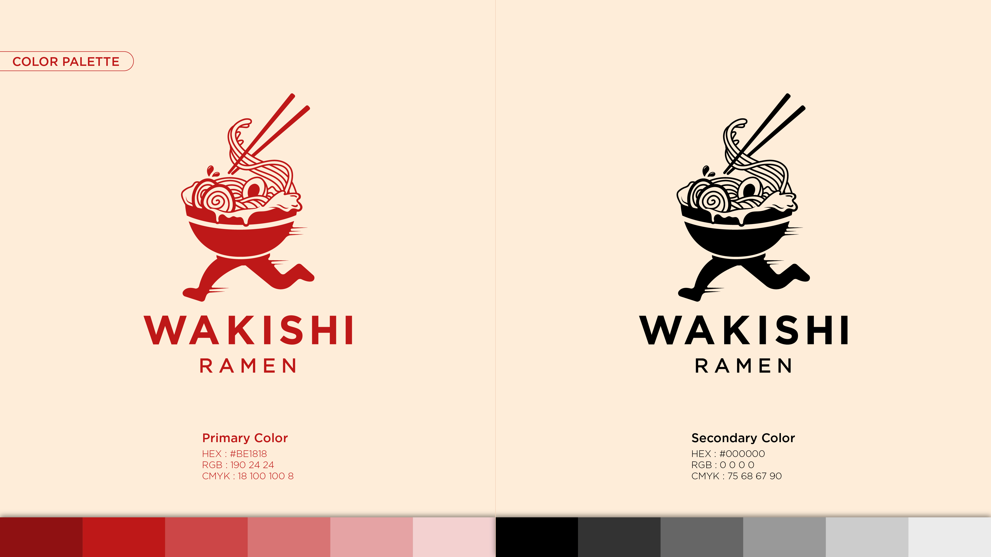 Wakishi Ramen Brand Color Palette