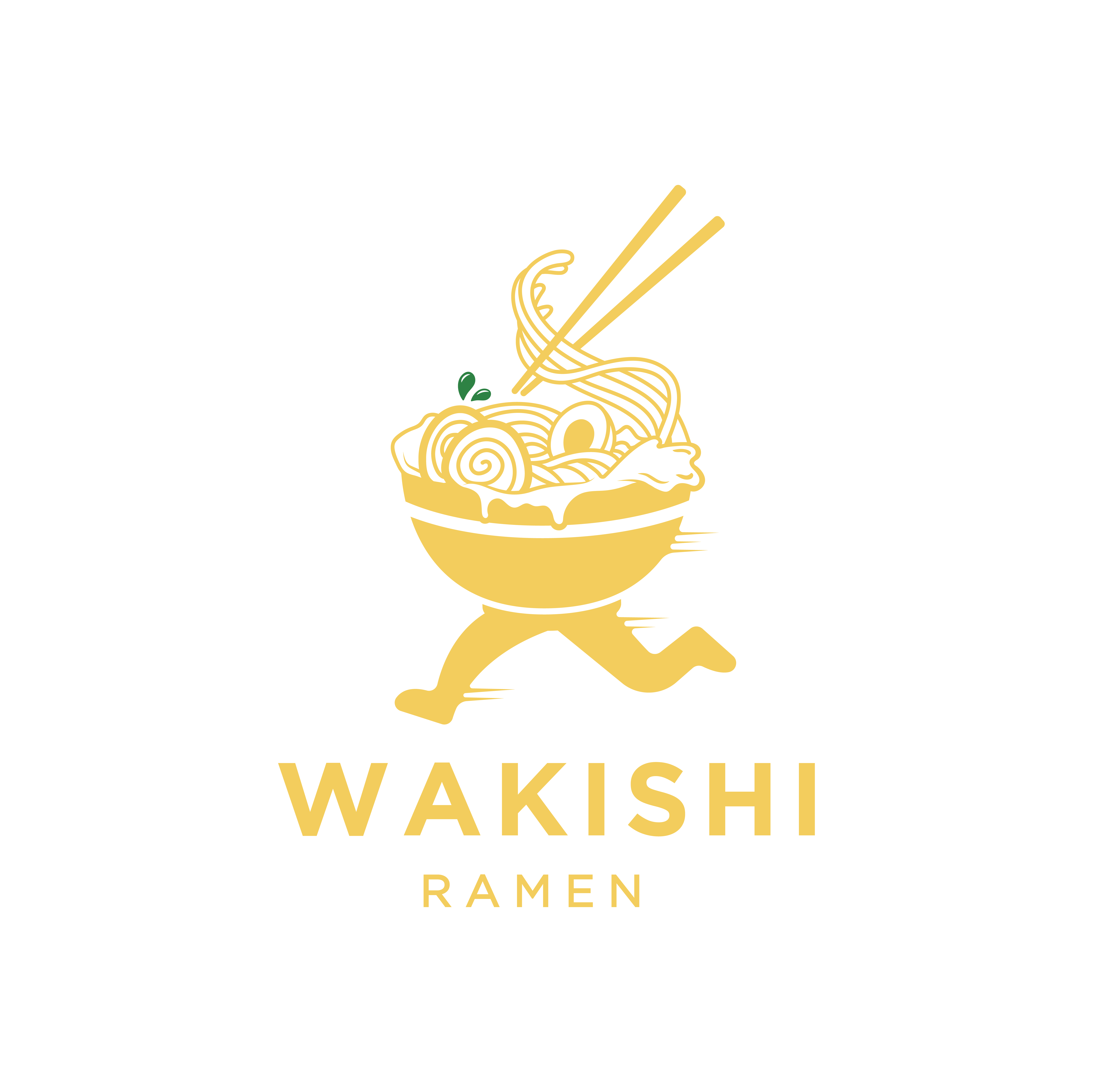 Wakishi Ramen Gold Logo